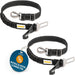 Dog Seat Belt - 2 Pack Upgraded 3-In-1 Easy Clip Dog Seatbelts - Durable Nylon Dog Seatbelt Harness with Reflective Elastic Bungee for Safety - Adjustable Pet Car Seat Belt with Buckle