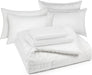 Queen Bed in a Bag White Seersucker Comforter Set with Sheets 7-Pieces All Season Bedding Sets with Comforter, Pillow Sham, Flat Sheet, Fitted Sheet and Pillowcase