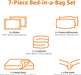7-Piece Lightweight Microfiber Bed-In-A-Bag Comforter Bedding Set - Full/Queen, Black Aztec