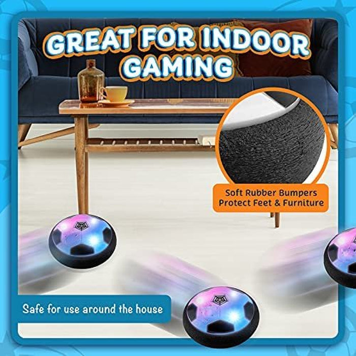 Hover Ball for Boys & Girls - 1 LED Light Soccer Balls with Foam Bumpers