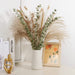 Natural Dried Flower Bouquet , Dried Pampas Grass Decor, 8 Varieties Flowers for Vase, Dried Floral Arrangements for Home Wedding Table Decor(Green)