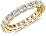 14K Gold Plated Rings Cubic Zirconia Love Ring | 3Mm Cushion Cut Stackable Rings for Women | Gold Rings for Women