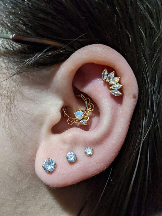 Cartilage Earring Cartilage Piercing Jewelry Forward Helix Earrings Cartilage Hoop Earring Helix Piercing Jewelry Tragus Piercing Jewelry Tragus Earrings for Women Silver Rose Gold