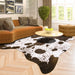 Faux Cowhide Rug 5.2 X 4.6 Feet, Cute Cow Hide Rug for Living Room Bedroom Western Home Decor Faux Fur Cow Print Rugs White and Brown