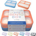 Bento Lunch Box Kids & Adult: Leakproof Lunch Containers for Boys & Girls with 3 Compartments - School, Daycare, Meal Planning Portion Control Container, Bpa-Free Boxes, Utensils | Blue Purple 2 Pack