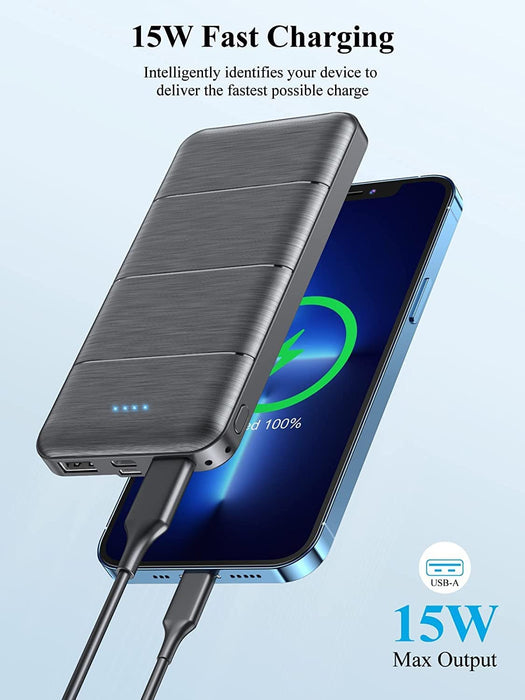 Portable-Charger-Power-Bank - 2 Pack 15000Mah Dual USB Power Bank Output 5V3.1A Fast Charging Portable Charger Compatible with Smartphones and All USB Devices