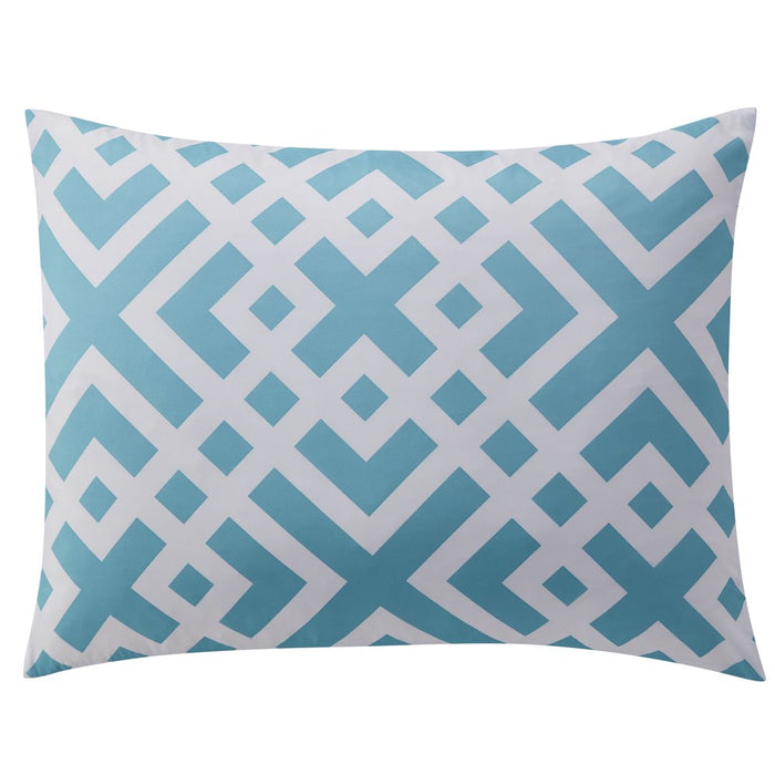 Mainstays Blue Geometric 8 Piece Bed in a Bag Comforter Set with Sheets, King