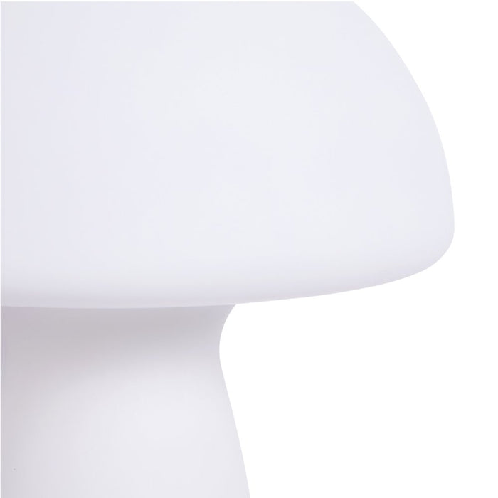 Urban Shop Novelty Glass Mushroom Lamp, Off-White Matte, 12" H, Plug-In