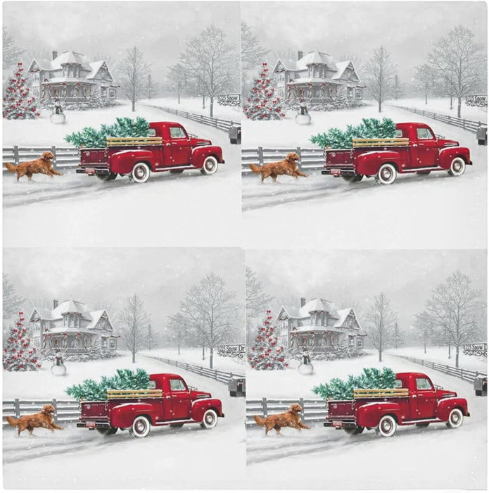 Wusikd Snowflakes Buffalo Plaid Cloth Napkins Set of 6 Winter Christmas Dinner Napkins Solid Washable Reusable Polyester Table Napkins Oversized 20"X20" with Hemmed Edges for Home Weeding Decoration