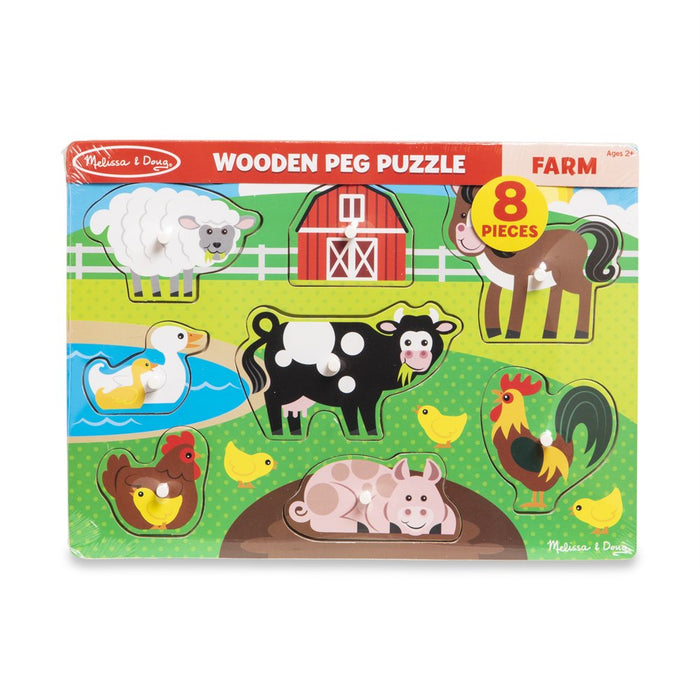 Farm Wooden Peg Puzzle (8 Pcs)