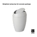 2.4 Gal Twirla Polypropylene Swing-Top Lid Bathroom Trash Can Garbage Can, Grey