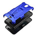 for Nokia C100 Case Kickstand with Tempered Glass Screen Protector Shock Proof Hybrid Cover with Phone Belt Clip Holster - Blue