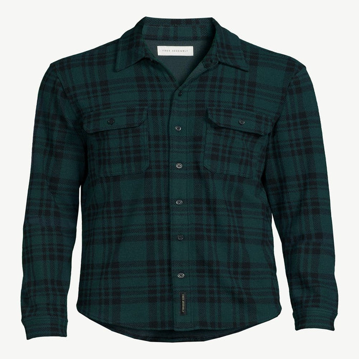 Free Assembly Men'S Knit Flannel Shirt