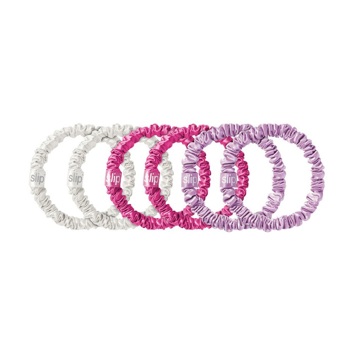 Pure Silk Skinny Scrunchies - Sweet Pea