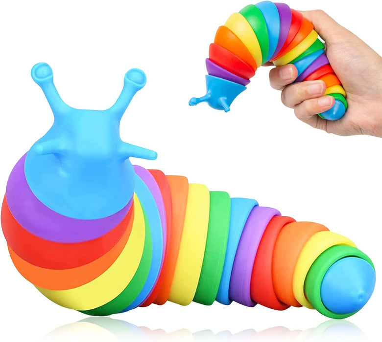 Push Pop Bubble Fidget Slug Sensory Toy - for Autism, Stress, Anxiety - Kids and Adults (Slug)