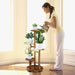 5 Tiered Tall Plant Stand for Indoor Outdoor, Wood Plant Shelf Corner Display Rack, Multi-Tier Planter Pot Holder Flower Stand for Living Room Balcony Garden Patio (Walnut)…