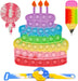 Livingcoral Fidget Toys, Pop Bubble Fidget Sensory Toy, Push Fidget Toy for Kids, Silicone Stress Toys (Ice Cream)