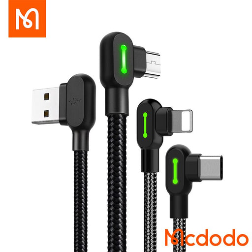 Mcdodo USB Cable 3A Fast Charging Lightning / Micro Usb / Type-C for Iphone 14 13 Pro Max 12 11 Xr 8 7 6S Charging Cable