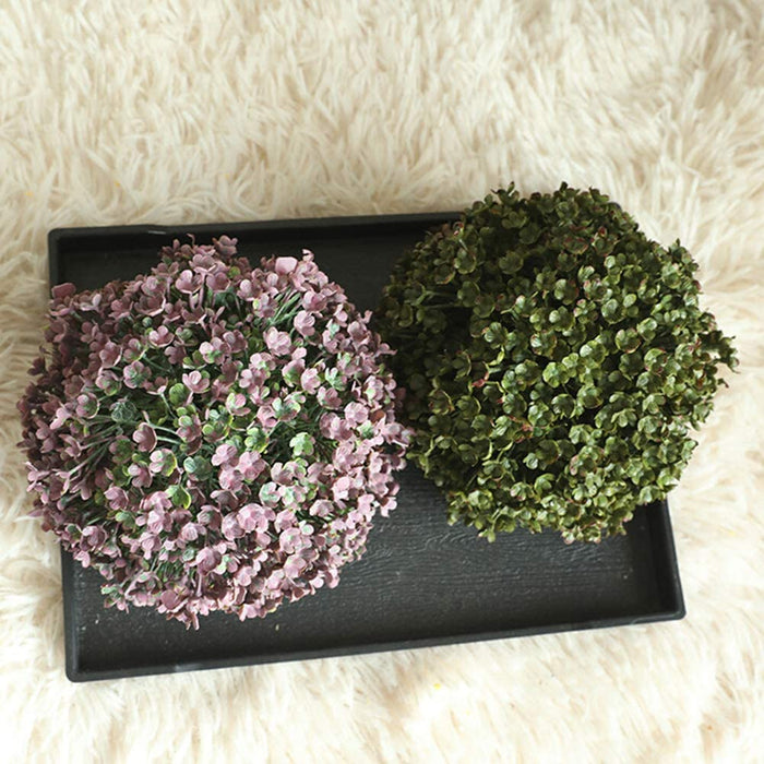 4.72 Inch Artificial Greenery Topiary Balls Wedding Party Decor Home Garden Decor Dark Purple