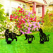 3 Pack Metal Cat Garden Statues Black Cat Silhouette Cat Decorative Garden Stakes Garden Outdoor Statues Animal Stakes for Yard Decor and Lawn Ornaments