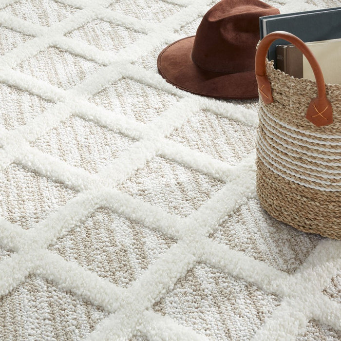 Wanda June Home Tufted Triangles Area Rug, Beige, 5'2" X 7'2" by Miranda Lambert