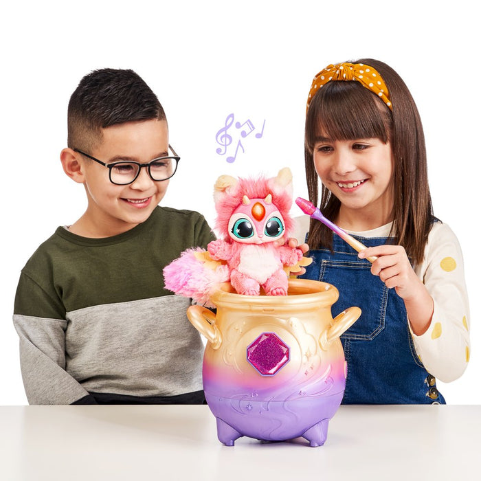 Magic Mixies - Magical Misting Cauldron with Interactive Pink Plush Toy - Electronic Pets