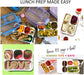 Bento Lunch Box Kids & Adult: Leakproof Lunch Containers for Boys & Girls with 3 Compartments - School, Daycare, Meal Planning Portion Control Container, Bpa-Free Boxes, Utensils | Blue Purple 2 Pack