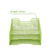 Mind Reader 3-Tier Mesh Desk File Organizer Tray with 5 Compartments, Green