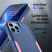 for Iphone 13 Pro Max/13 Pro/13/13 Mini Phone Case with Belt Clip Stand Shockproof Protective Case Hybrid Armor Cover, Navy Blue