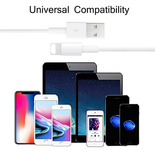Iphone Charger 2-Pack Charging Cable and USB Wall Charger Power Adapter Plug Block Compatible Iphone X/8/8 Plus/7/7 Plus/6/6S/6 Plus/5S/Se/Mini/Air/Pro Cases, White