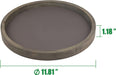 Stonebriar Large 11.8" Decorative Rustic Farmhouse Worn Natural Wood and Metal Tray