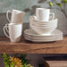 Gibson Home Amelia Court Porcelain Dinnerware Set, Service for 4 (12Pcs), White (Soft Square)