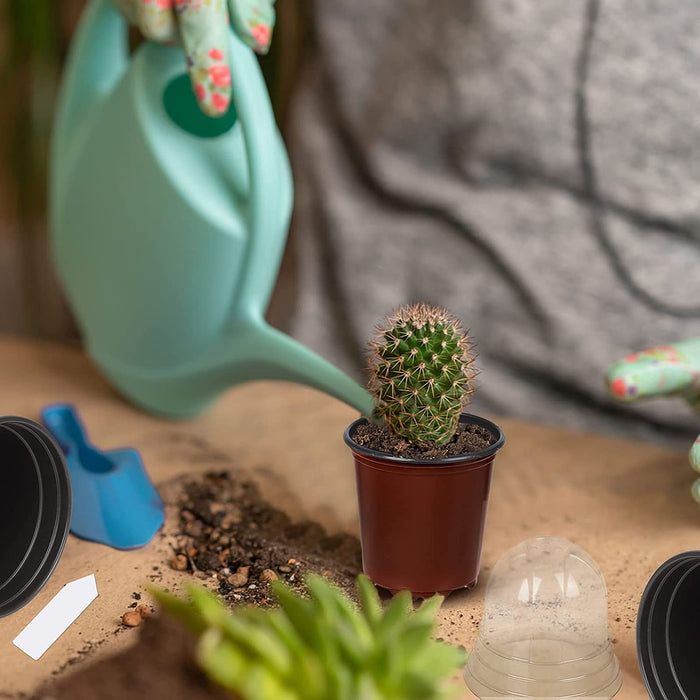 36Packs 5/4/3.5 Inch Nursery Pots with Clear Humidity Domes, Seed Starting Pots with Drainage Holes, Garden Containers for Seedlings, Succulents,Cuttings,Flowers and Vegetables with 50PCS Plant Labels