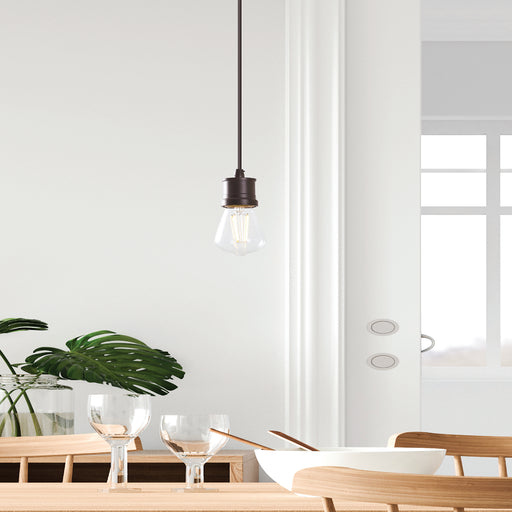 Better Homes & Gardens Industrial Bare 1-Light Pendant Light, Bronze