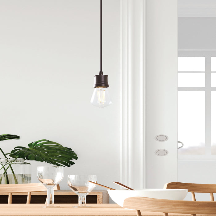 Better Homes & Gardens Industrial Bare 1-Light Pendant Light, Bronze