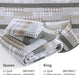Quilt Queen Size 100% Cotton Queen Size Quilts Greyish Green White Bedspreads Plaid Quilts Lightweight Soft Breathable Bedding Sets for All Season, 3 Piece