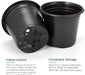100-Pack 0.5 Gallon Plant Nursery Pots, Plastic Pots for Flower Seedling, Flower Plant Container Seed Starting Pot, Come with 100 Pcs Plant Labels