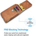 Universal Cell Phone Belt Holster Case,  Vertical Leather Belt Clip Pouch Hybrid Carrying Case W/ Snap on Cover for Cellphone up to 6.7" -Brown