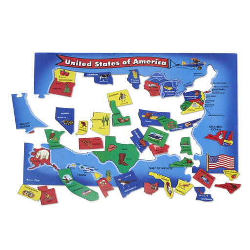 USA Map Floor Puzzle - 51 Pieces (2 X 3 Feet)