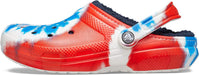 Unisex-Adult Classic Tie Dye Lined Clogs | Fuzzy Slippers