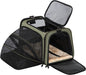 Expandable Cat Carrier Dog Carriers,Airline Approved Soft-Sided Portable Pet Travel Washable Carrier for Kittens,Puppies,Removable Soft Plush Mat and Pockets,Locking Safety Zippers