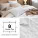 Bedsure Duvet Cover Queen Size - Queen Duvet Cover Set, Boho Bedding Queen for All Seasons, 3 Pieces Embroidery Shabby Chic Spring Bedding Duvet Covers (White, Queen, 90X90'')