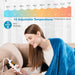 Electric Blanket Heated Blanket 50" X 60" Flannel Heated Throw with 10 Heating Levels, Auto-Off, Machine Washable, Blue