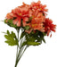 Peach Artificial Zinnia Bush Faux Zinnia Silk Flower Bush for Home Decor and Flower Arrangments