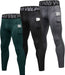 3 Pack Men'S Compression Pants Cool Dry Athletic Tights Sport Leggings with Pocket Baselayer for Running Football Yoga