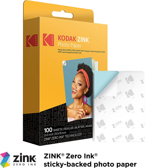 2"X3" Premium Zink Photo Paper (100 Sheets) Compatible with  PRINTOMATIC,  Smile and Step Cameras and Printers