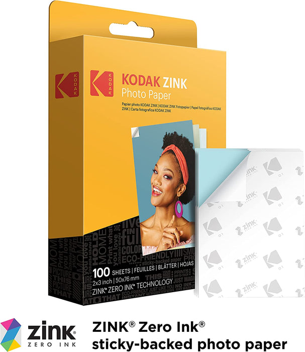 2"X3" Premium Zink Photo Paper (100 Sheets) Compatible with  PRINTOMATIC,  Smile and Step Cameras and Printers