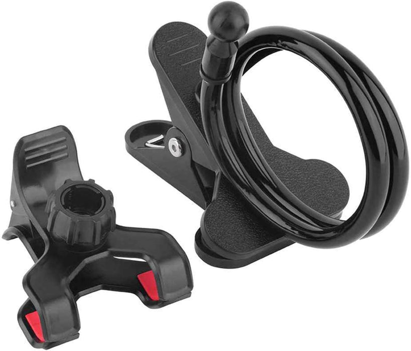 Plastic Flexible Long Arms Gooseneck Clip Clamp Stand Universal Cell Phone Holder - Black