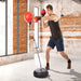 Punching Bag with Stand for Adults & Kids, Adjustable Height Freestanding Punching Ball Boxing Speed Bag, Ideal for MMA Reflex Speed Training, Fitness,Punching and Muscle Building