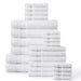24PC Bath Towel Set (2 Sheets, 4 Bath, 6 Hand, 4 Fingertip & 8 Wash) - White, Addy Home Best Value
